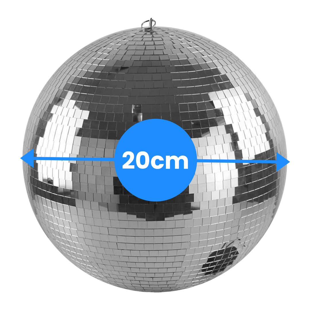 Sfera a specchi da 20 cm con motore