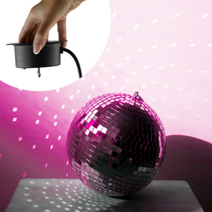 Sfera a specchi da 20 cm con motore