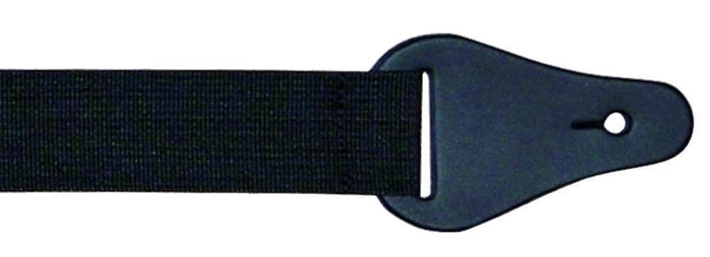 Fire & Stone tracolla per ukulele in nylon nero, 40 mm, estremità in pelle