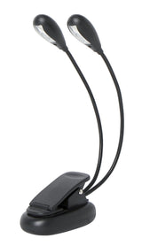 GEWA lampada per leggio 02/02 con due colli di cigno e 4 LED