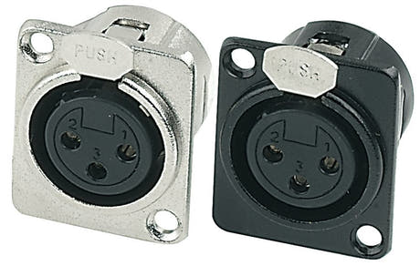 GEWA presa XLR femmina per installazione fissa, nichel