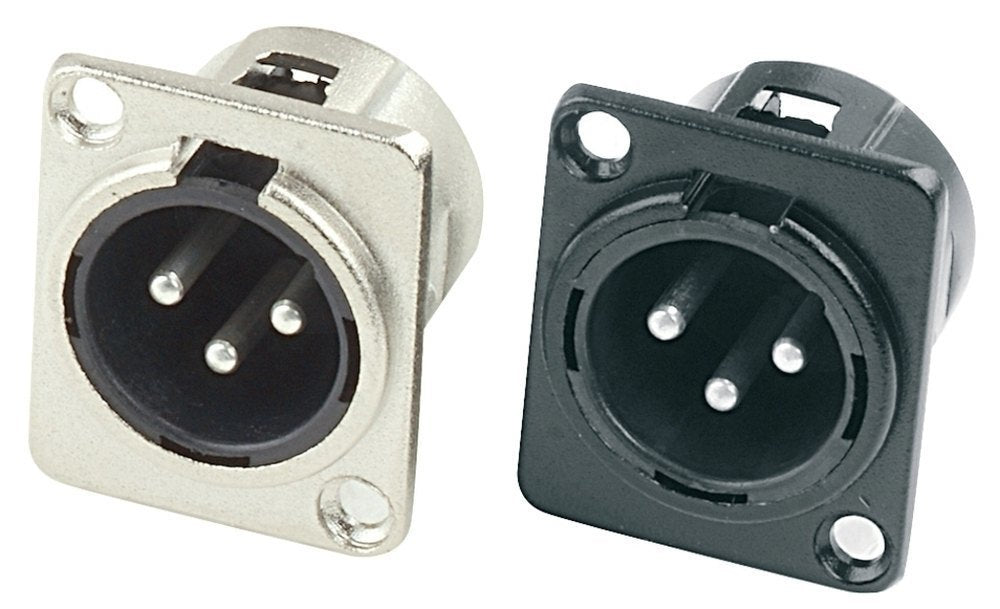 GEWA presa XLR maschio per installazione fissa, nera