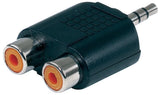 GEWA adattatore da 2 x RCA femmina a minijack da 3,5 mm