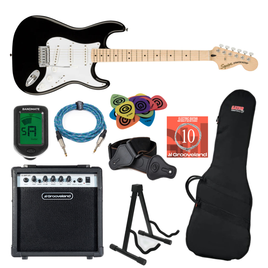 Fender Squier Affinity Stratocaster Pacchetto Iniziale (Nero)
