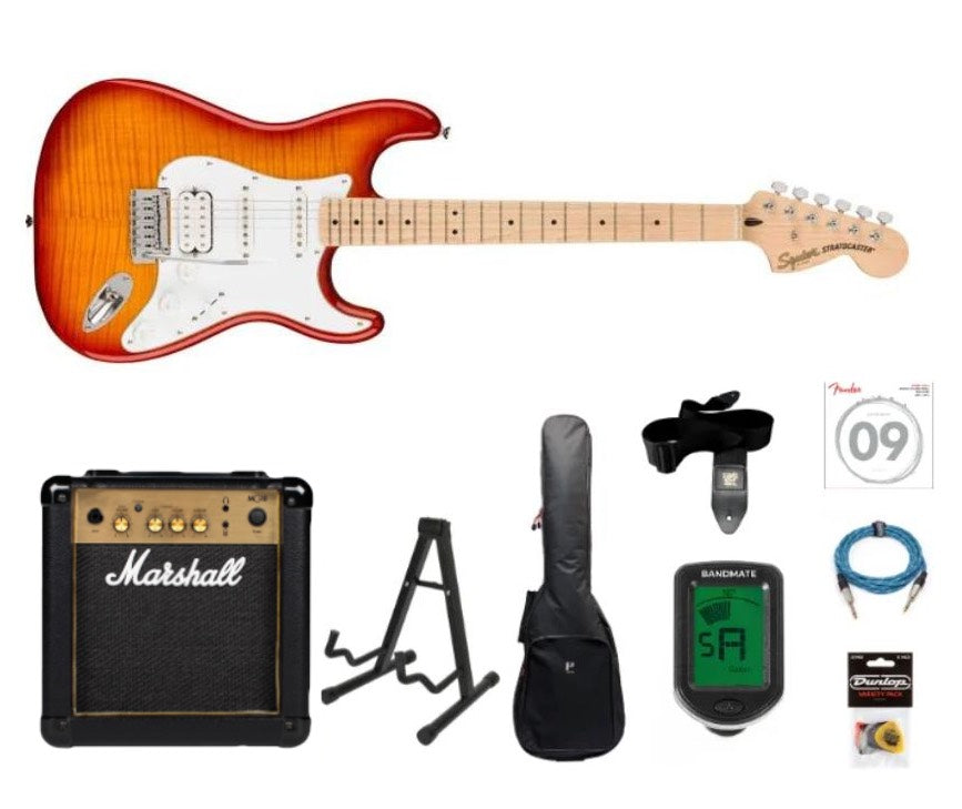 Fender Squier Affinity Stratocaster Chitarra elettrica Startpakke (Sienna Sunburst)