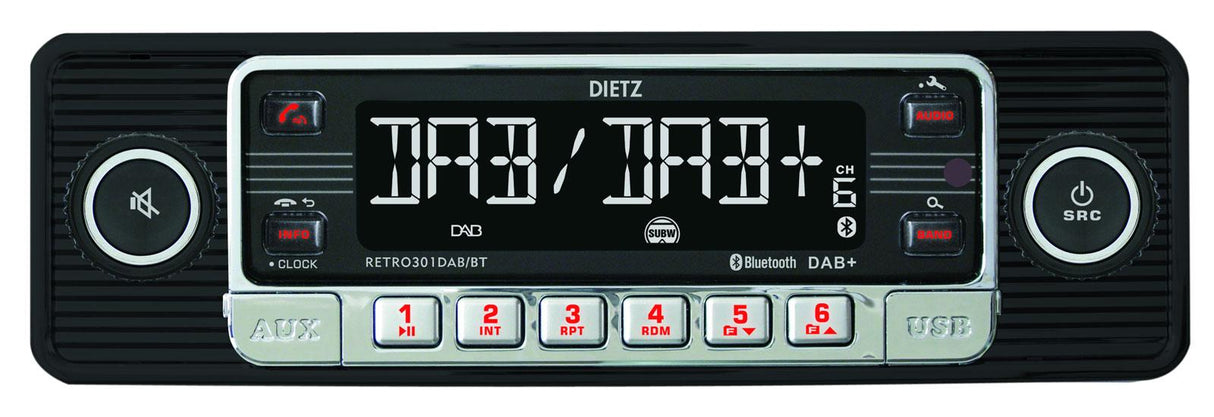 Retro Radio - DAB +, Bluetooth and USB, Black