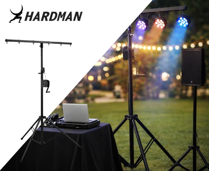 Hardman LS2 wind-up, stativo per luci da 1,6 a 2,8 m, 50 kg