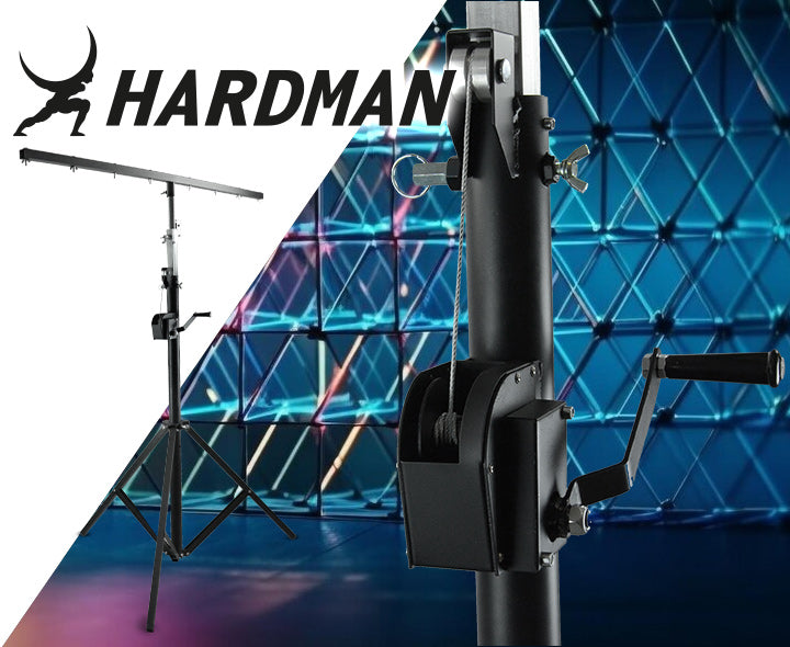 Hardman LS3 wind-up, stativo per luci da 1,7 a 4,3 m, 65 kg