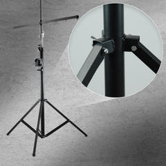 Hardman LS4 wind-up, stativo per luci con doppia barra trasversale, da 1,7 a 4,3 m