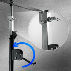 Hardman LS4 wind-up, stativo per luci con doppia barra trasversale, da 1,7 a 4,3 m