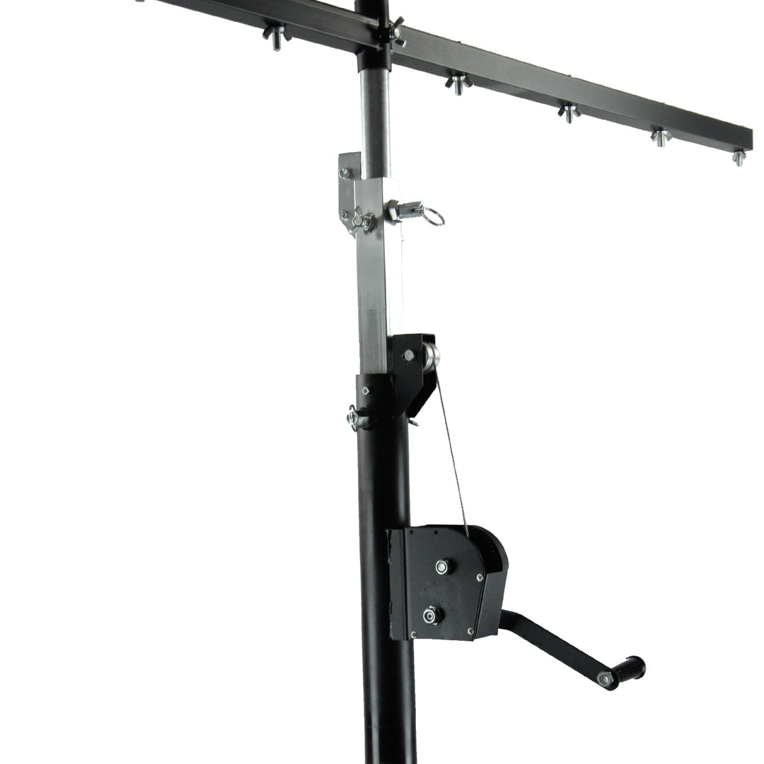 Hardman LS4 wind-up, stativo per luci con doppia barra trasversale, da 1,7 a 4,3 m