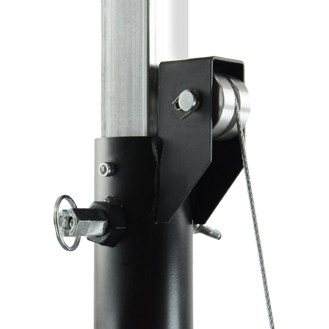 Hardman LS4 wind-up, stativo per luci con doppia barra trasversale, da 1,7 a 4,3 m