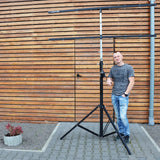 Hardman LS4 wind-up, stativo per luci con doppia barra trasversale, da 1,7 a 4,3 m
