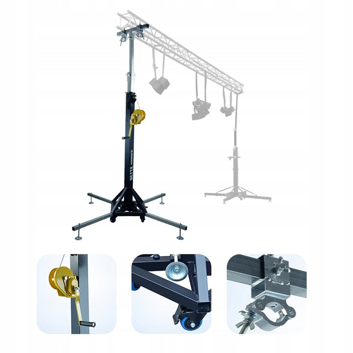 Hardman ST150 torre scenica con argano, da 1,75 a 4,3 m, 150 kg