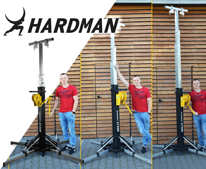 Hardman ST300 torre scenica con argano, da 2 a 5,5 m, 300 kg