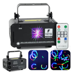 Firefog RGB laser disco 400 mW con DMX e telecomando