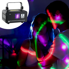 Firefog RGB laser disco 400 mW con DMX e telecomando