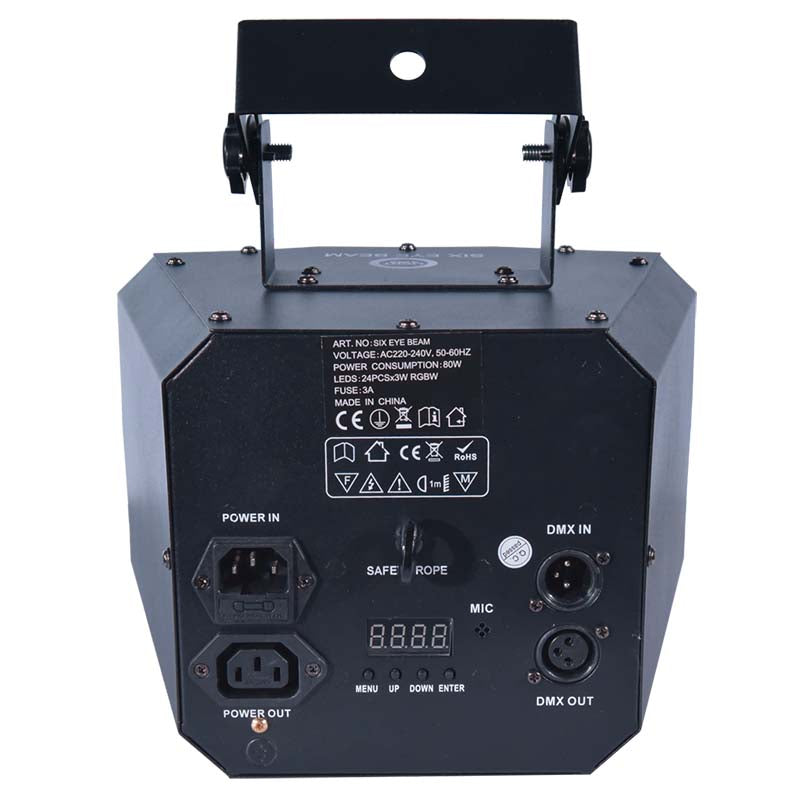 LIGHT4ME SIX EYE BEAM kraftfuld LED-stråle + FJERNBETJENING