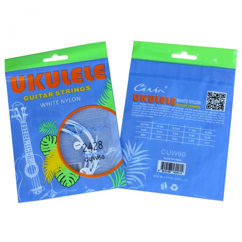 Civin NN US 2428 – set di corde bianche per ukulele