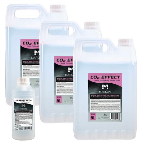 3 x 5L Liquido per Fumo (CO2 Effekt) + 250ml Liquido di Pulizia