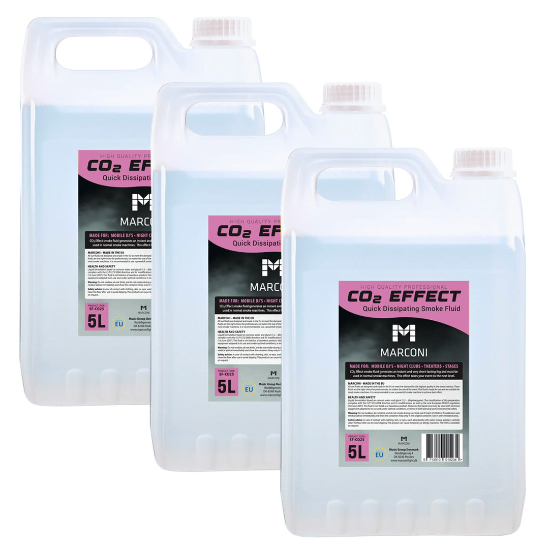 3 x 5L Liquido per Fumo (CO2 Effekt)