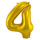 Palloncino a Forma di Numero 4 (Oro, 86 cm)