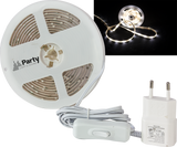 Party Light & Sound LED Strip (White, 3m)
