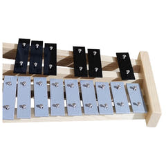 V-TONE DC27 Glockenspiel cromatico per bambini – 27 toni con custodia e mazze