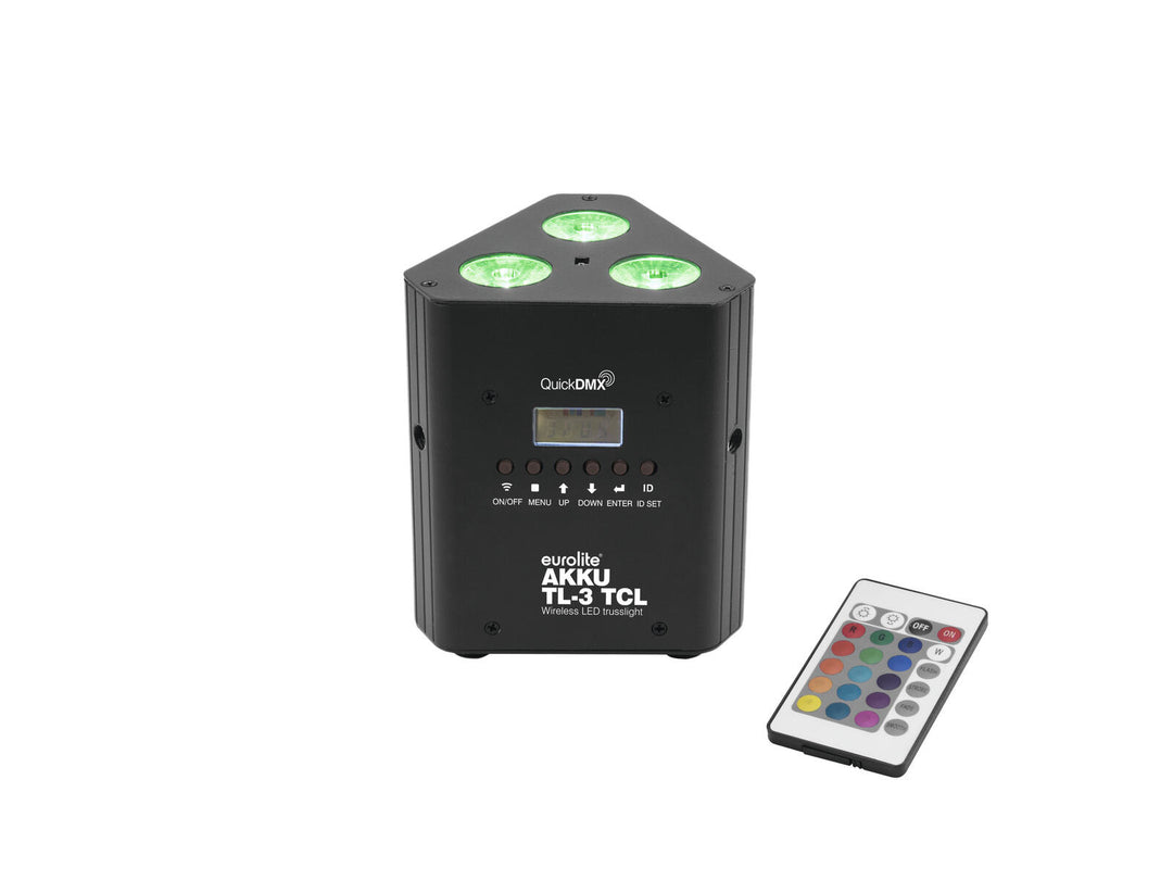 EUROLITE set 4x AKKU TL-3 TCL QuickDMX + case con funzione di ricarica