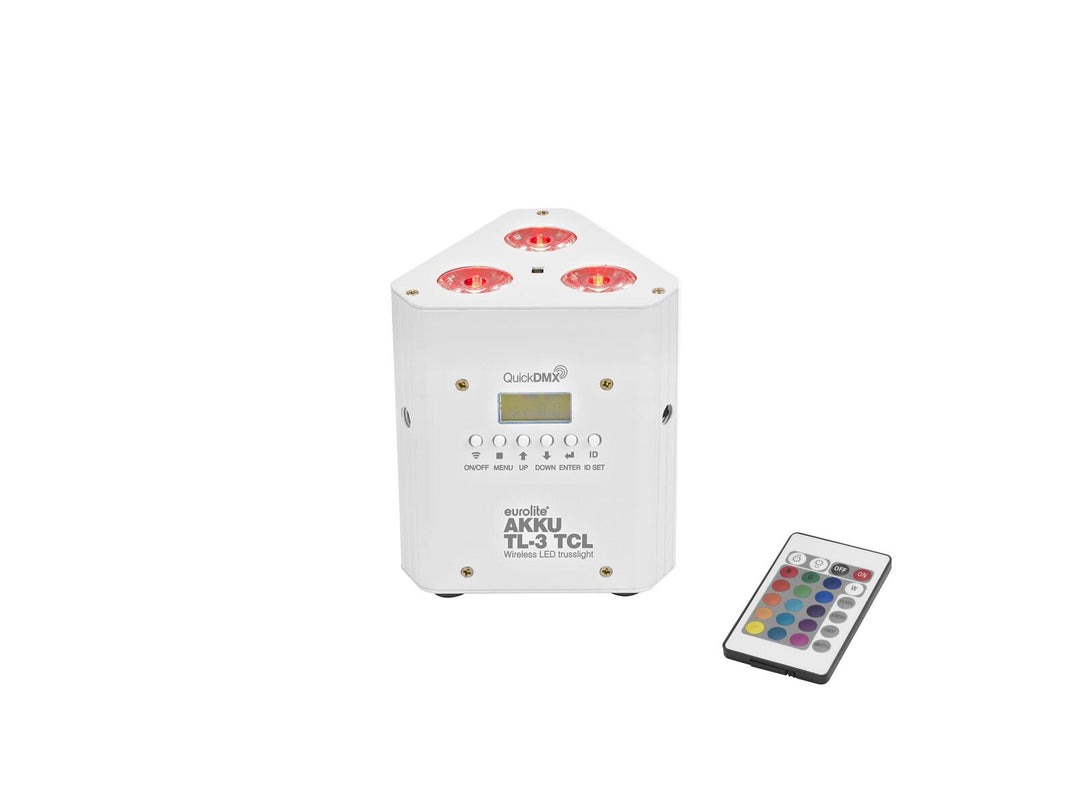 EUROLITE Set 4x AKKU TL-3 TCL white + Case con funzione di ricarica