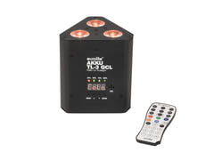 EUROLITE Set 4x AKKU TL-3 QCL RGB+UV Trusslight + SB-4 Borsa morbida