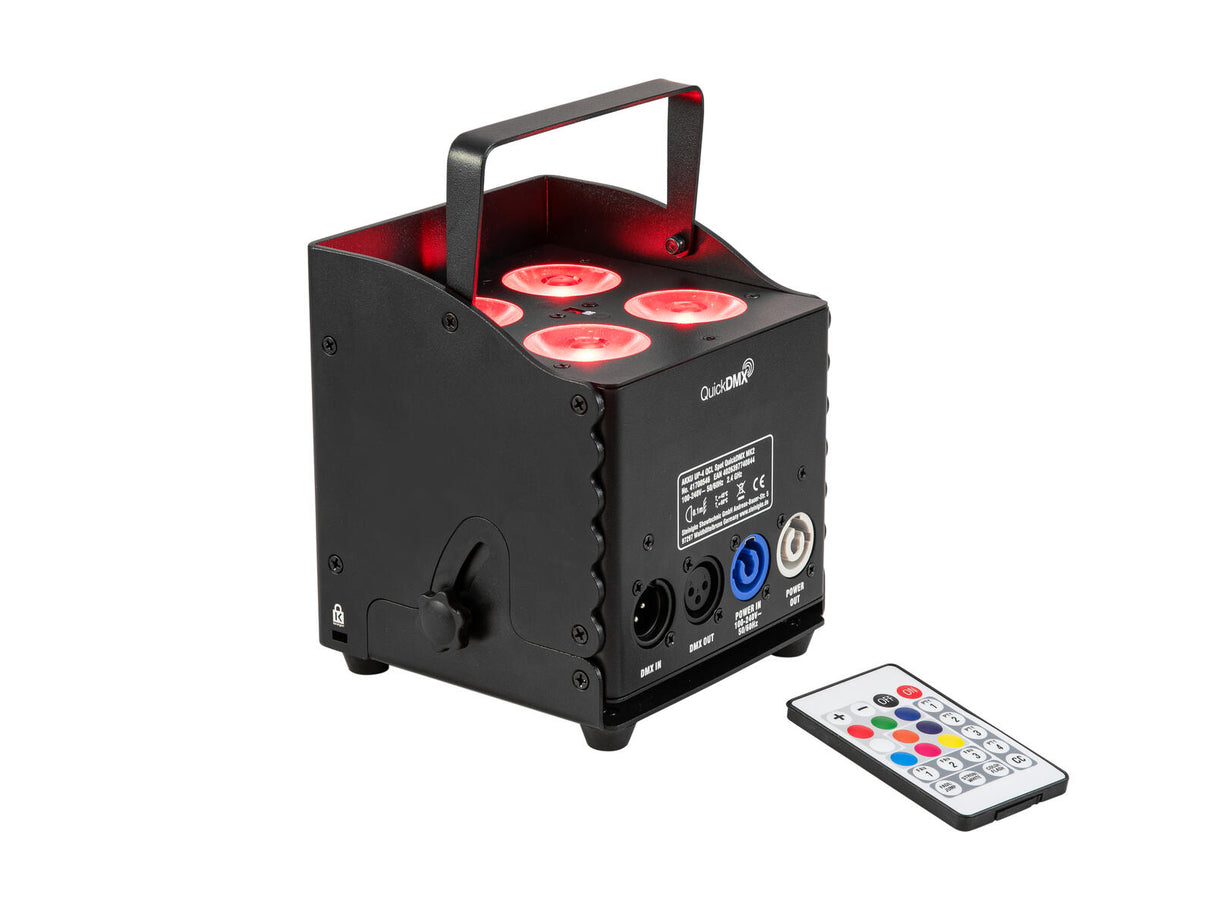 EUROLITE Set 6x AKKU UP-4 QCL Spot QuickDMX MK2 + Flightcase with wheels and charging function