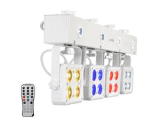 EUROLITE Set LED KLS-180 white + supporto per altoparlante BS-2 EU white