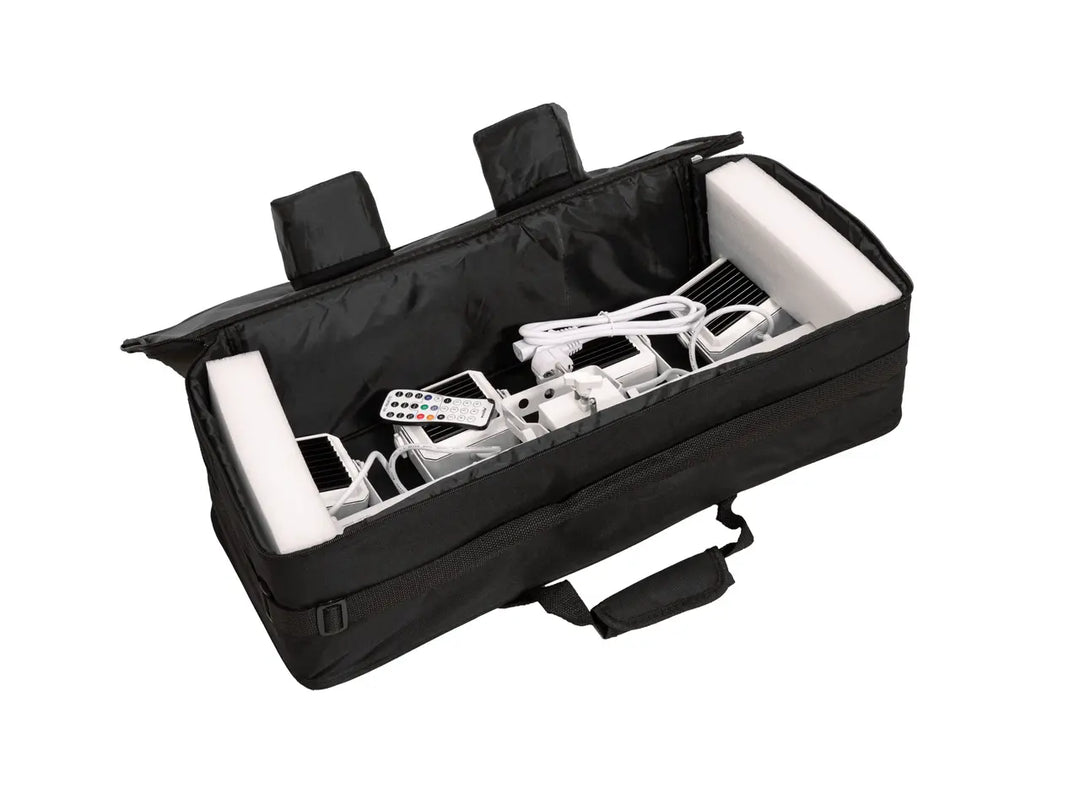 EUROLITE Set LED KLS-180 bianco + supporti per altoparlanti BS-2 EU bianchi