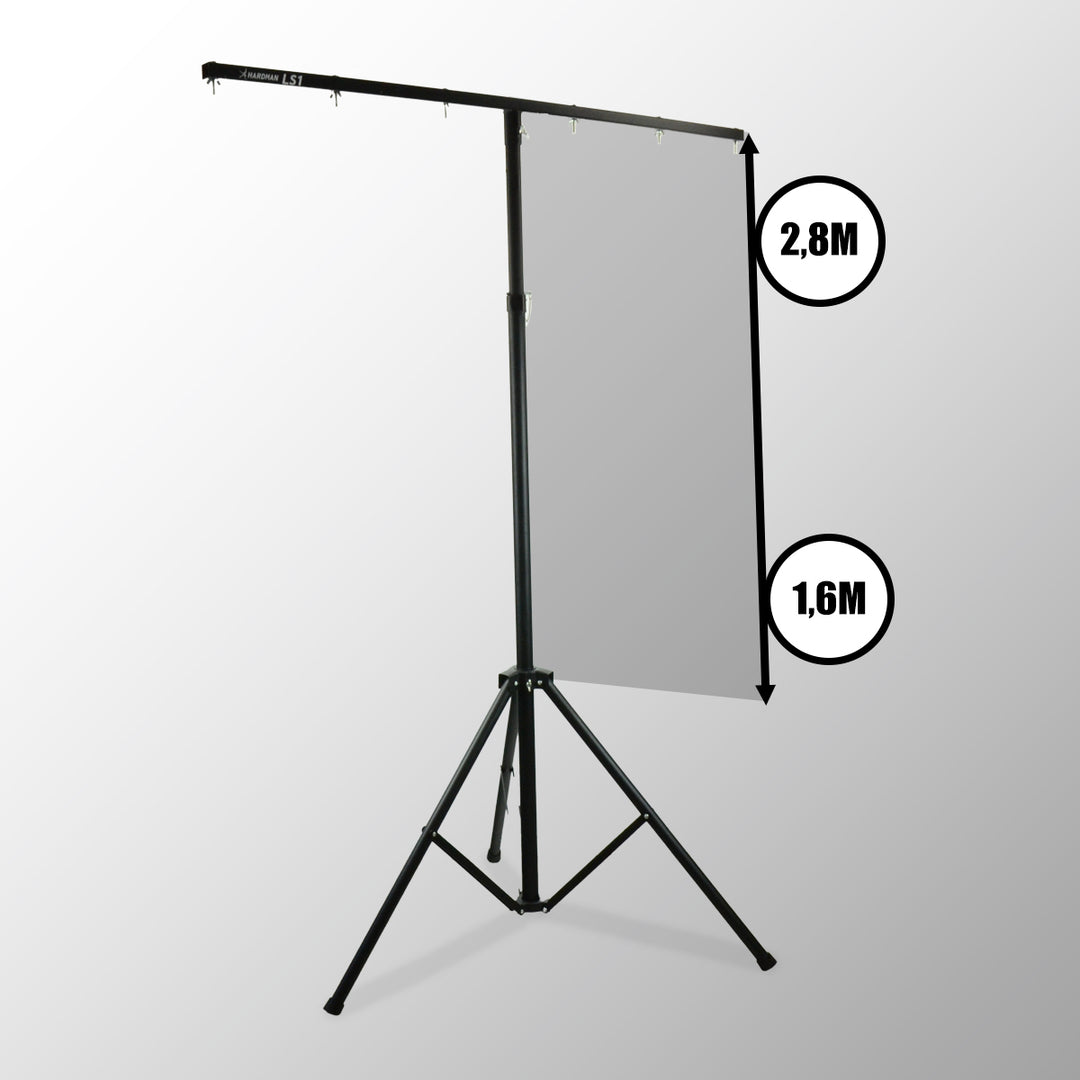 Hardman LS1 stativo per luci con barra trasversale, da 1,6 a 2,8 m, 45 kg