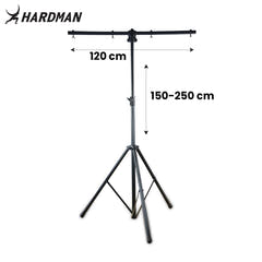 Hardman HLS2 stativo per luci con T-bar, 2,5 m, 70 kg, nero