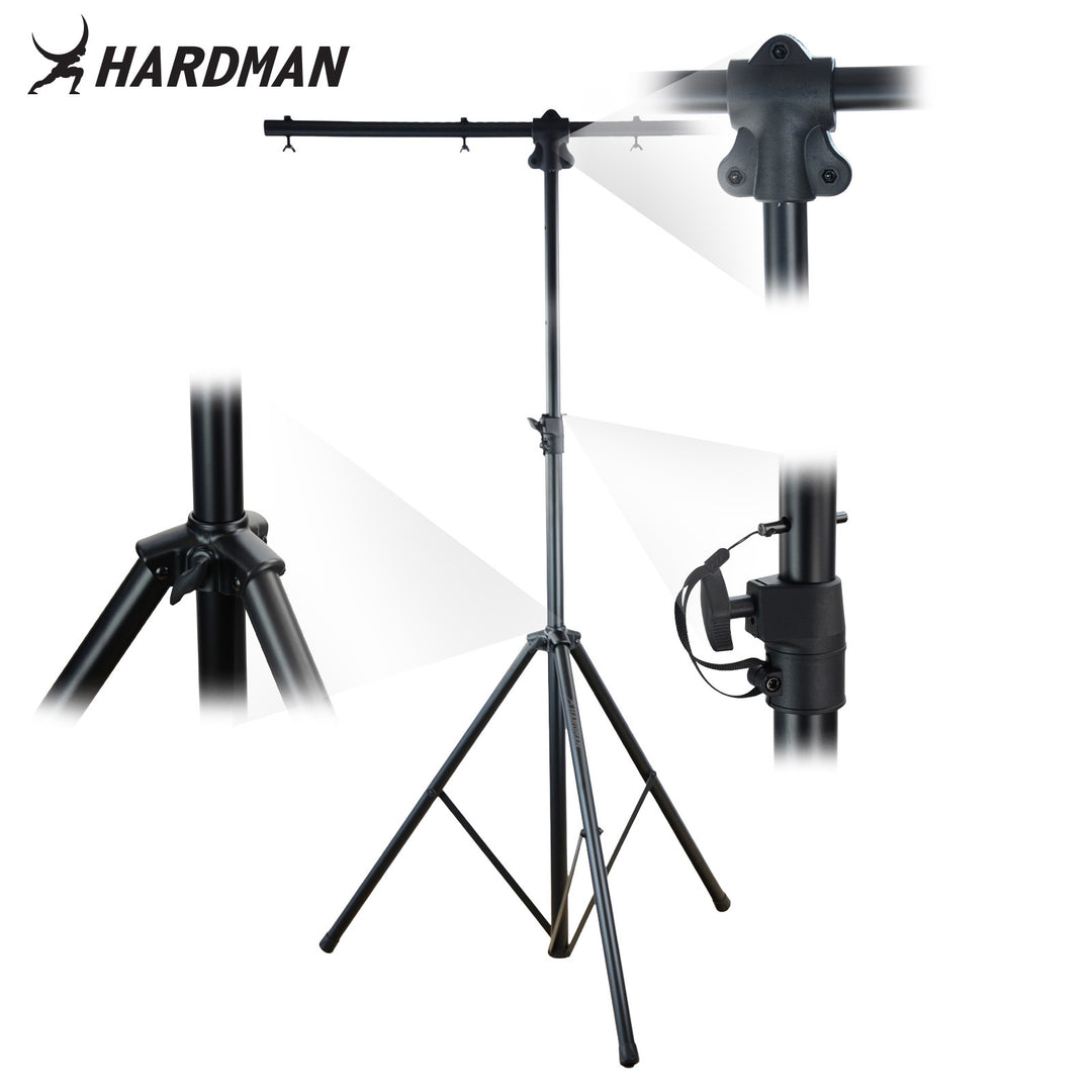 Hardman HLS2 stativo per luci con T-bar, 2,5 m, 70 kg, nero