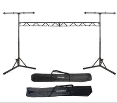 Hardman SDLS8 traliccio luci su supporti, alto 3,5 m e largo 3 m, due borse