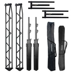 Hardman SDLS8 traliccio luci su supporti, alto 3,5 m e largo 3 m, due borse