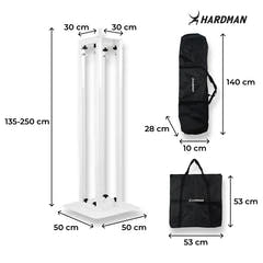 Hardman PTS24W totem, bianco, 135-250 cm