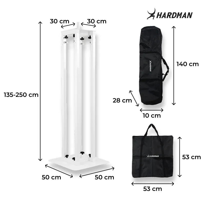 Hardman PTS24W totem, bianco, 135-250 cm
