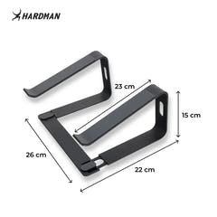 Hardman LSR2 – Supporto per laptop pieghevole in alluminio, nero