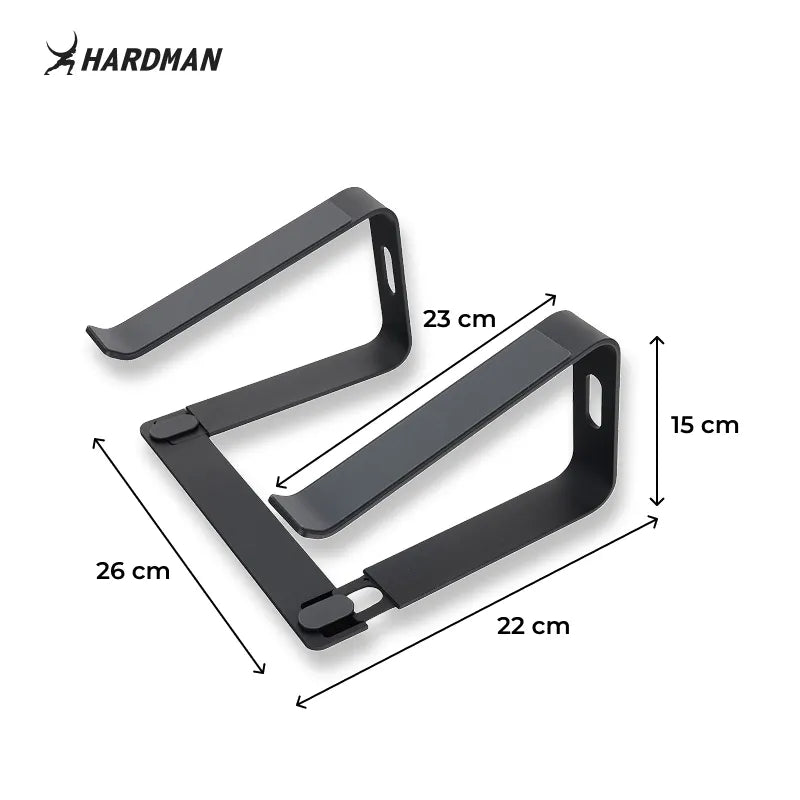 Hardman LSR2 – Supporto per laptop pieghevole in alluminio, nero