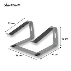 Hardman LSR2 – Supporto per laptop pieghevole in alluminio, argento