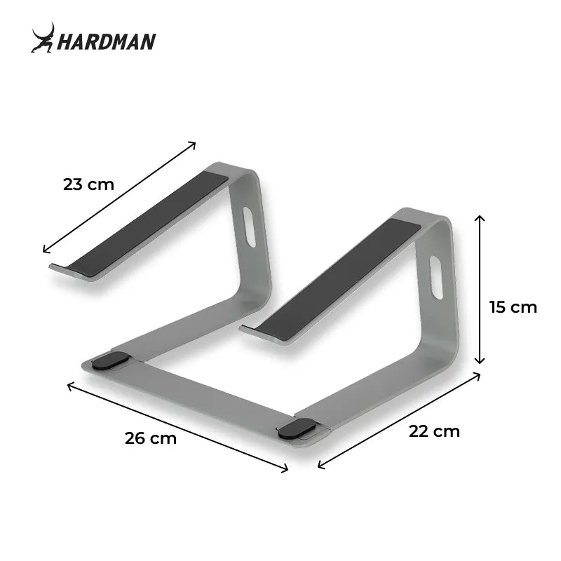 Hardman LSR2 – Supporto per laptop pieghevole in alluminio, argento