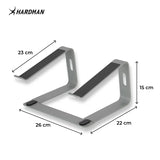 Hardman LSR2 – Supporto per laptop pieghevole in alluminio, argento