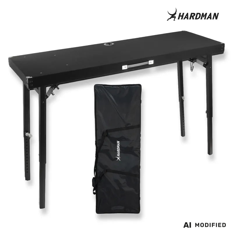 Tavolo DJ pieghevole Hardman DTS1, 154 x 52 cm, con borsa