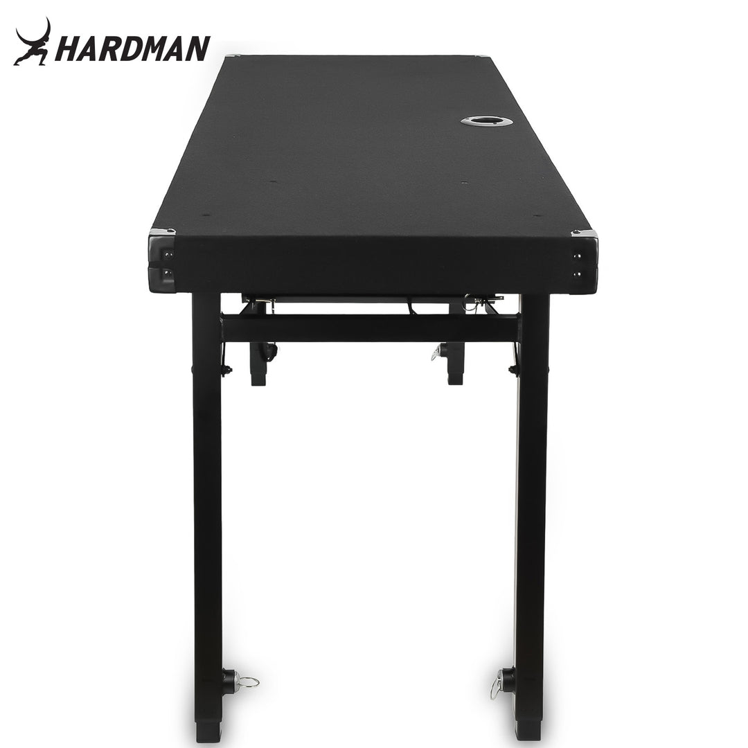 Tavolo DJ pieghevole Hardman DTS1, 154 x 52 cm, con borsa