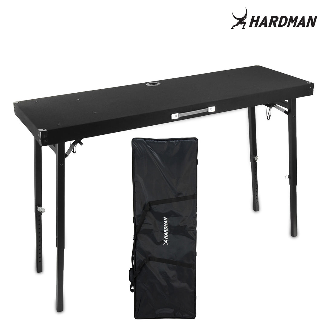 Tavolo DJ pieghevole Hardman DTS1, 154 x 52 cm, con borsa