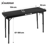 Tavolo DJ pieghevole Hardman DTS1, 154 x 52 cm, con borsa